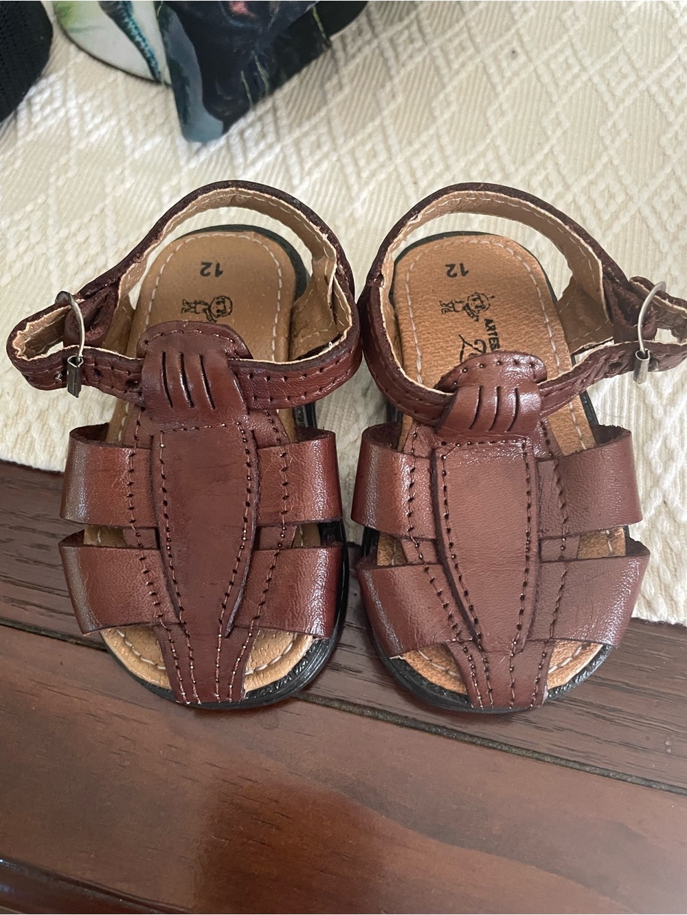 Baby Toddler Mexican Leather Huarache
Sandals Brown Handmade Size 12 New(5) - Picture 12 of 12